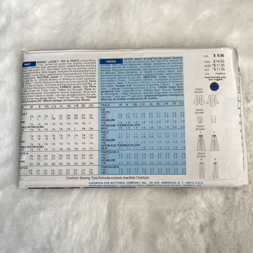 Butterick Essence Collection Sewing Pattern - Picture 3 of 3